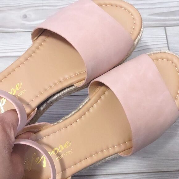 (25-2050) Vepose Wedge Sandals Summer Blush Sz 7.5 - Picture 7 of 10